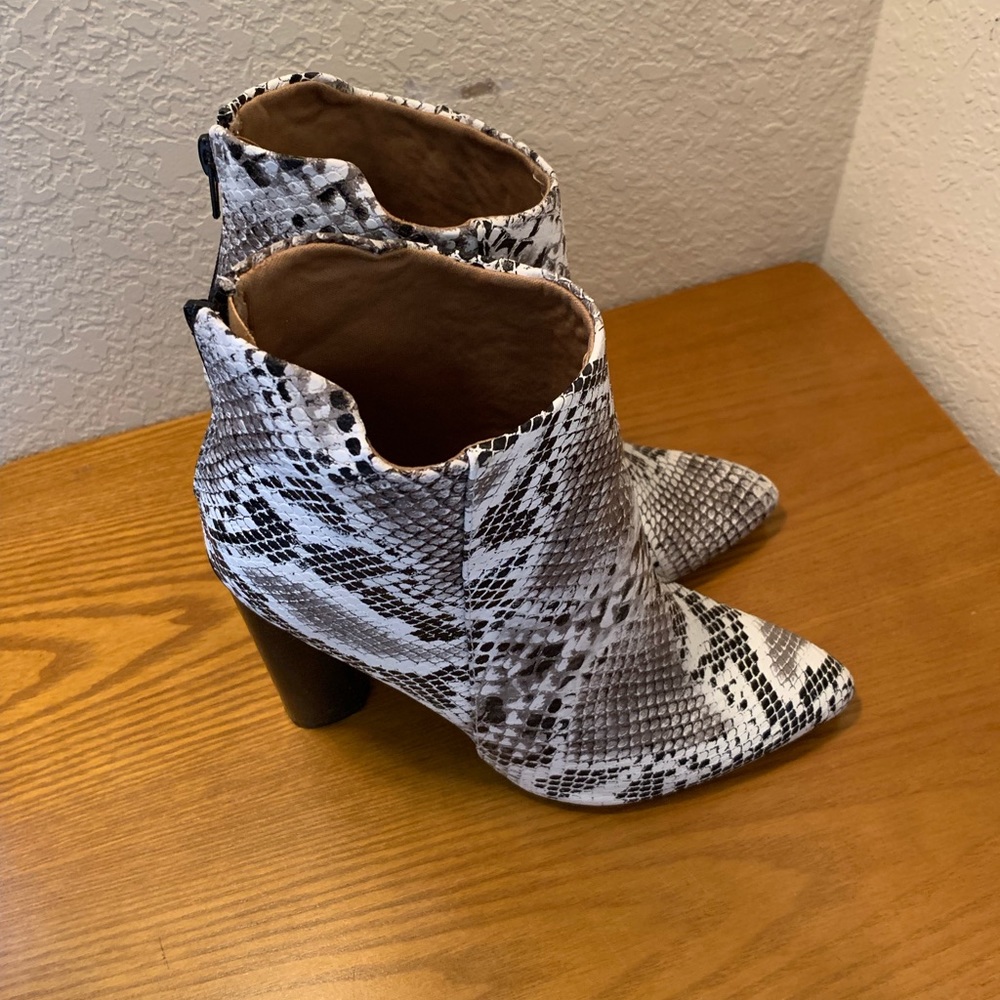 Faux Snakeskin booties